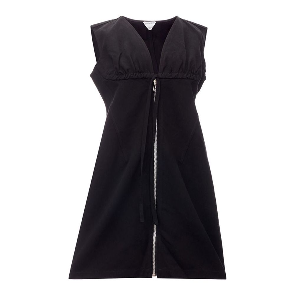 Bottega Veneta Elegant Black Viscose Dress Essentials elegant-black-viscose-suit-jacket