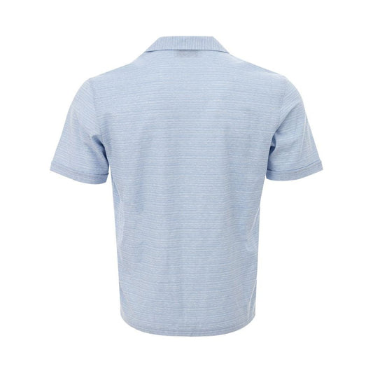 Gran Sasso Elegant Light Blue Linen-Cotton Blend Shirt elegant-light-blue-linen-cotton-blend-shirt-1