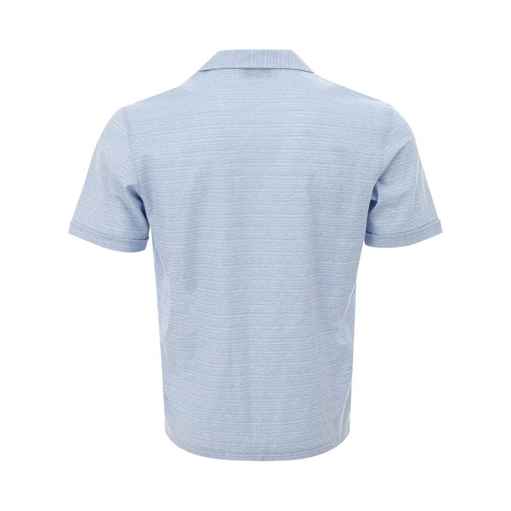 Gran Sasso Elegant Light Blue Linen-Cotton Men's Shirt elegant-light-blue-linen-cotton-blend-shirt-1