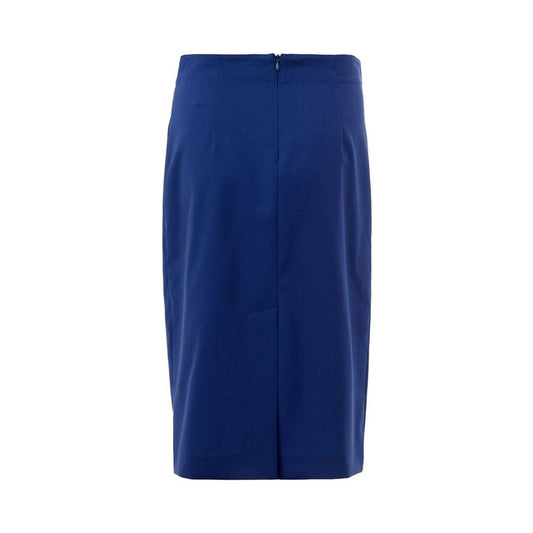Lardini Elegant Blue Wool Skirt for Sophisticated Style elegant-blue-wool-skirt-for-sophisticated-style