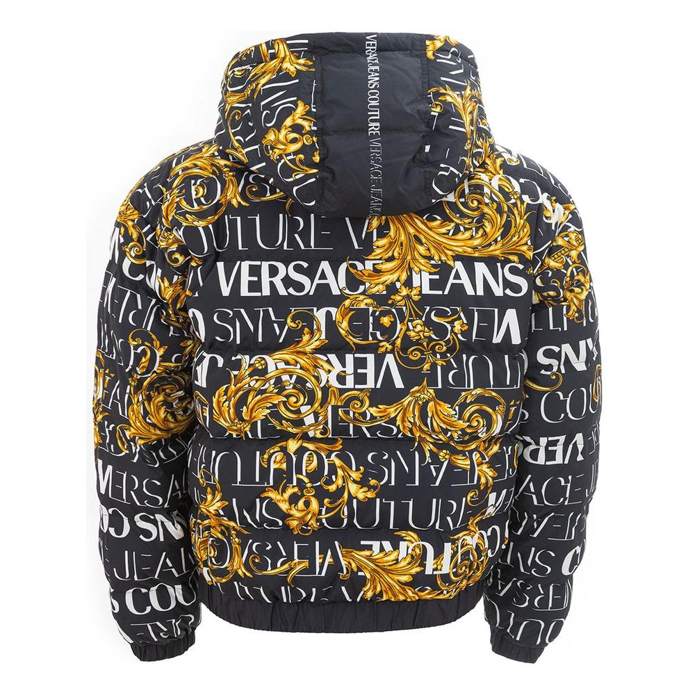 Versace Jeans Sleek Black Versace Polyamide Jacket sleek-black-polyamide-designer-jacket