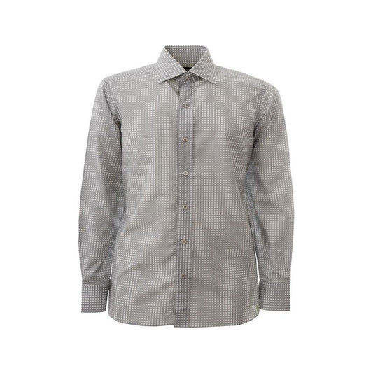 Elegant Cotton Gray Shirt for Men