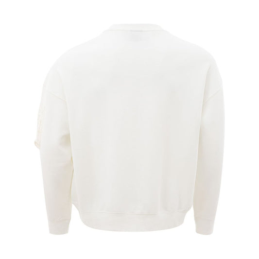 Armani Exchange Elegant White Cotton Men's Sweater sleek-white-cotton-sweater-for-men