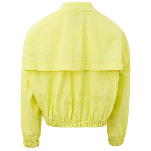 Armani Exchange Chic Yellow Polyamide Jacket chic-yellow-polyamide-jacket