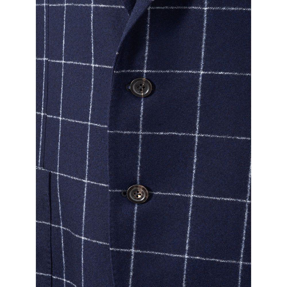 Malo Luxurious Italian Wool Jacket for Men elegant-blue-wool-jacket-for-men
