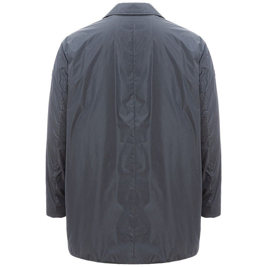 Peuterey Sleek Gray Polyamide Designer Men's Jacket sleek-gray-polyamide-designer-mens-jacket