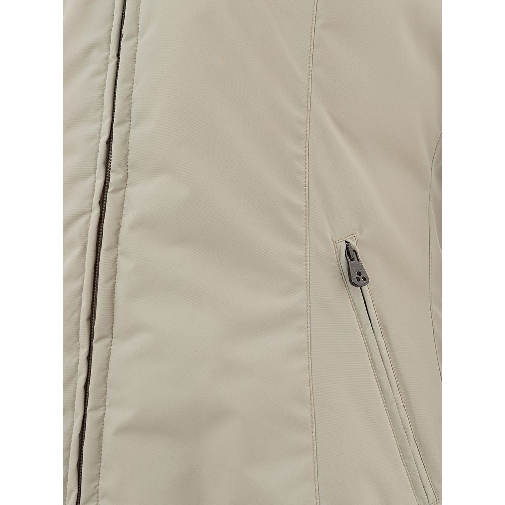Peuterey Elegant Beige Polyester Jacket for Women chic-beige-polyester-statement-jacket