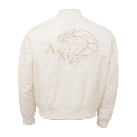 Armani Exchange Elegant White Designer Jacket for Men elegant-white-mens-designer-jacket