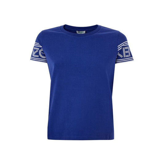 Kenzo Chic Blue Cotton Tee for Everyday Elegance chic-blue-cotton-tee-for-everyday-elegance