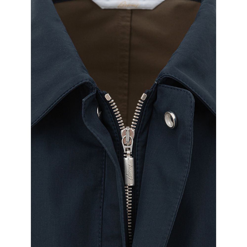 Brioni Blue Cotton Jacket blue-cotton-jacket-13