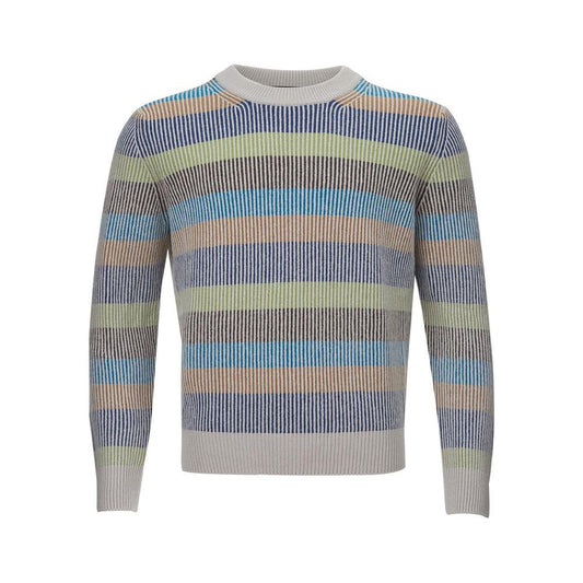 Gran Sasso Elegant Multicolor Cashmere Men's Sweater elegant-multicolor-cashmere-mens-sweater