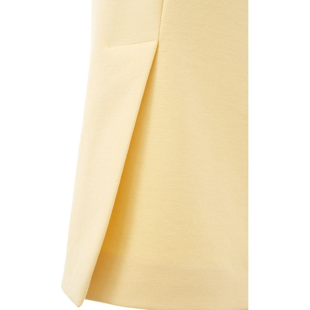 Lardini Elegant Yellow Viscose Skirt for Women sunshine-elegance-yellow-skirt