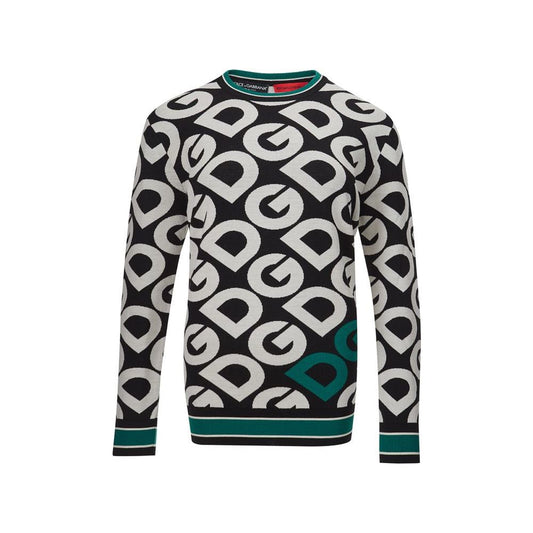 Dolce & Gabbana Elegant Black Cotton Sweater elegant-black-cotton-sweater-1