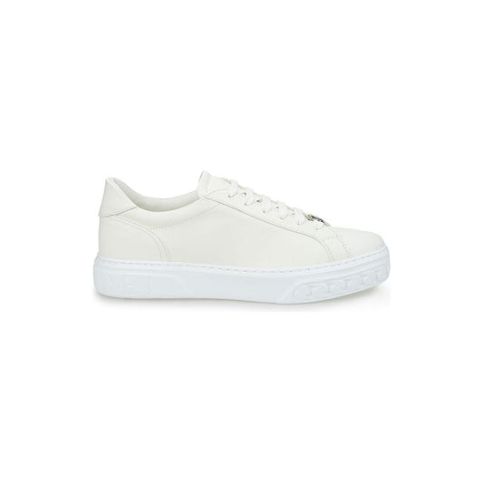 Casadei Sleek White Leather Sneakers italian-leather-chic-white-sneakers