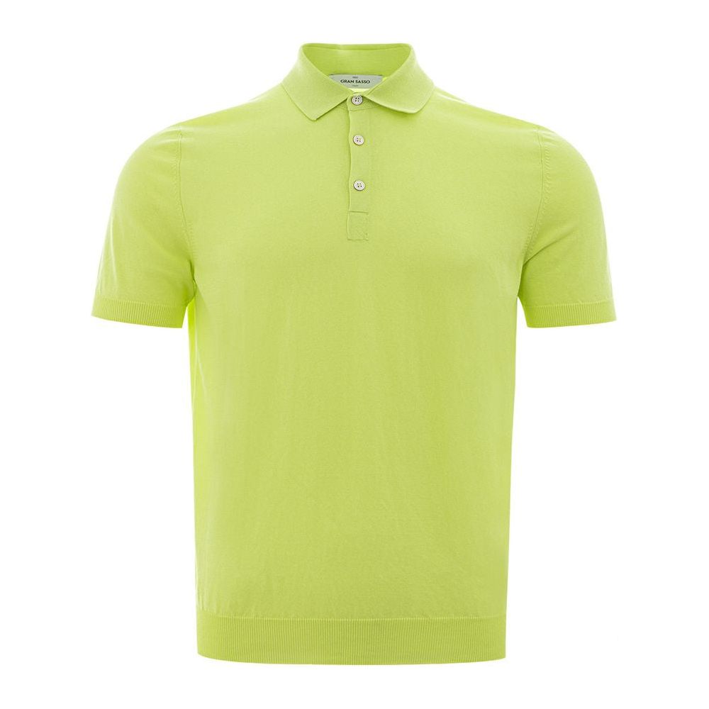Gran Sasso Sunny Elegance Italian Cotton Polo Shirt sunlit-yellow-italian-cotton-polo