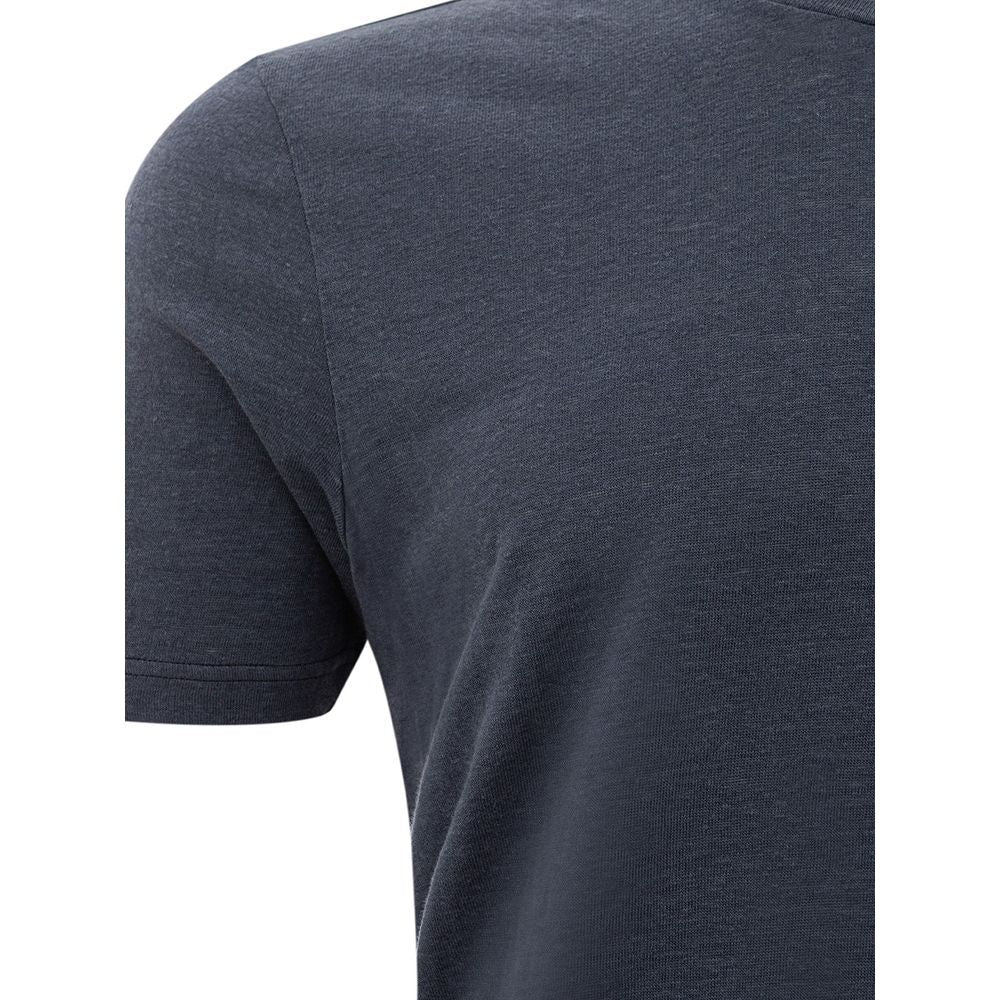Gran Sasso Gran Sasso Elegant Gray Cotton T-Shirt gran-sasso-elite-gray-cotton-t-shirt