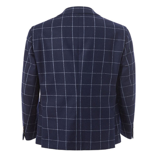 Malo Elegant Blue Wool Jacket for Men elegant-blue-wool-jacket-for-men