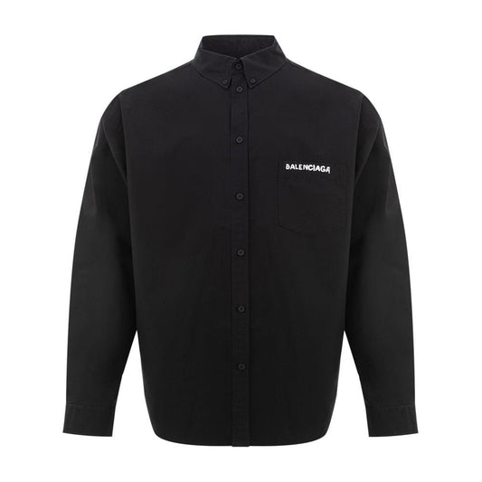 Elegant Black Cotton Designer Shirt