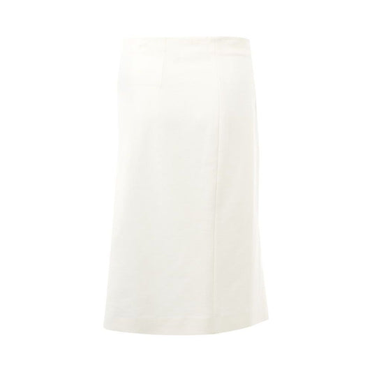 白色粘胶纤维半身裙