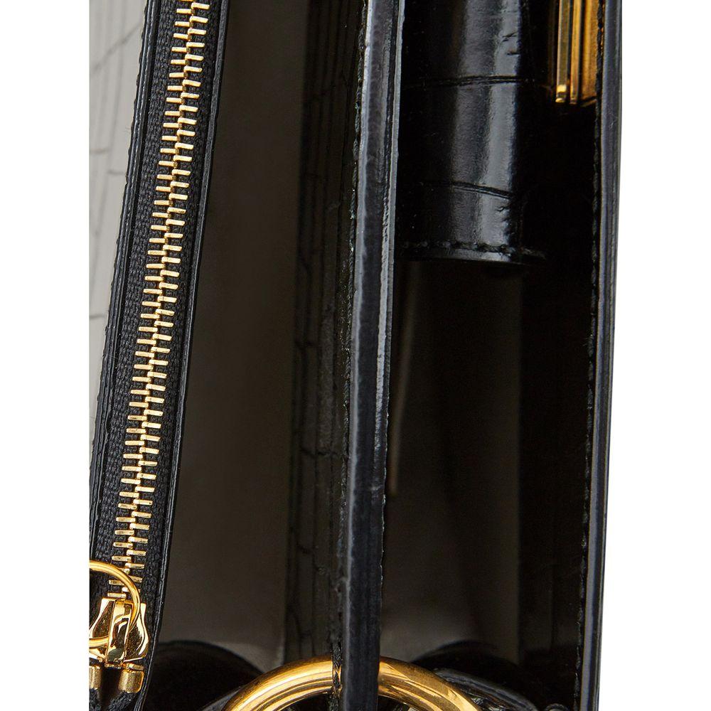 Bally Elegant Black Leather Handbag elegant-black-leather-handbag-1