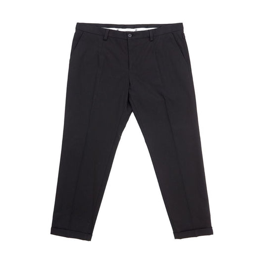 Elegant Black Cotton Pants for Men