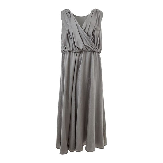 LardiniElegant Silk Gray Dress - Timeless EleganceMcRichard Designer Brands£159.00