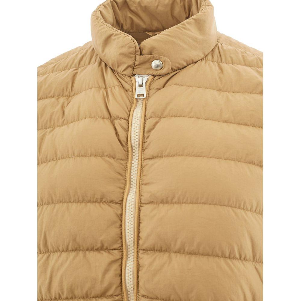 Woolrich Beige Polyamide Chic Winter Coat beige-elegance-womens-polyamide-jacket