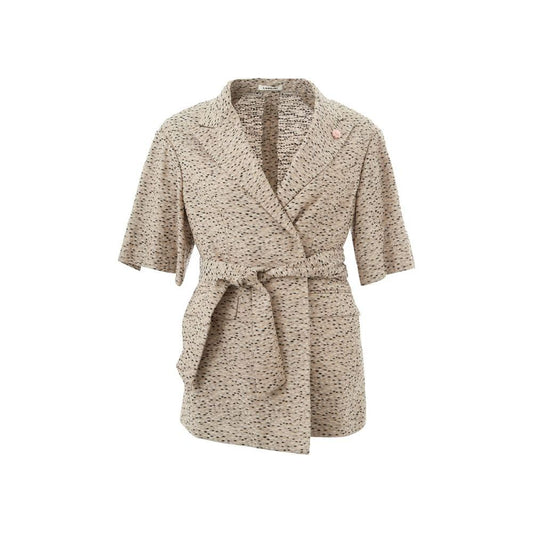 Lardini Elegant Beige Linen Jacket for Women elegant-beige-linen-jacket-for-women