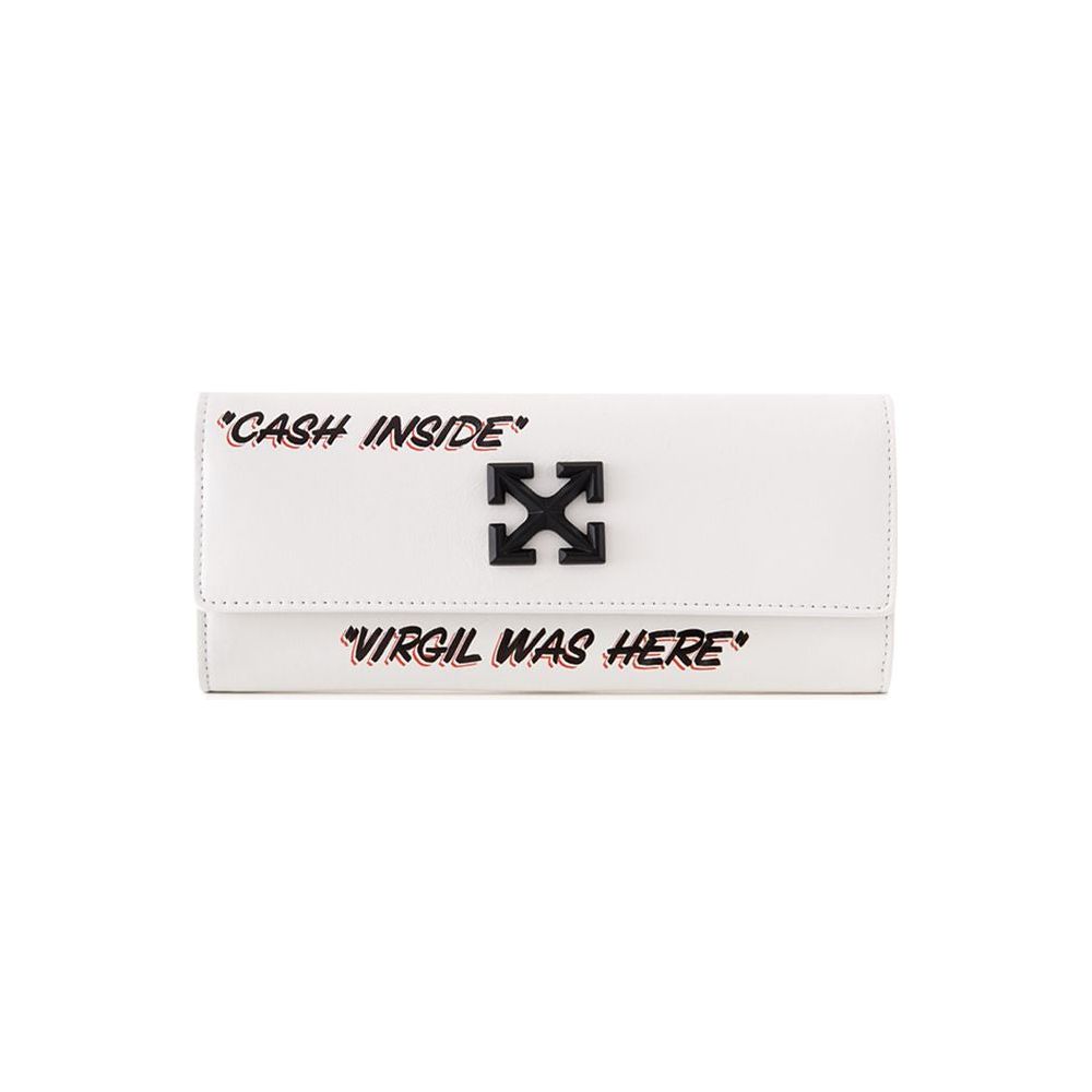 Off-White Sleek White Leather Wallet for the Style-Savvy pristine-white-leather-wallet-for-sophisticated-elegance