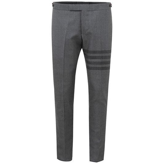 Thom Browne Elegant Gray Wool Trousers for the Modern Gentleman elegant-gray-wool-trousers-for-the-modern-gentleman