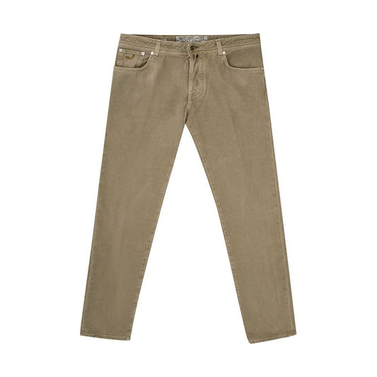 Jacob Cohen Jacob Cohen Premium Brown Cotton Pants exquisite-cotton-brown-jeans-for-men