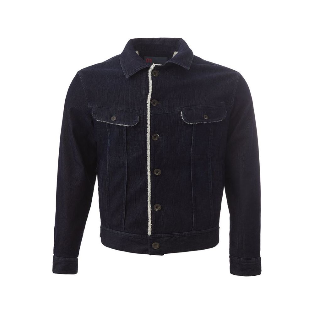 Lardini Blue Cotton Jacket blue-cotton-jacket