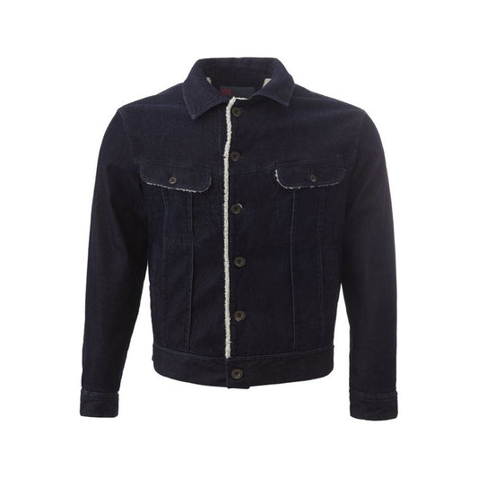 Lardini Elegant Cotton Blue Jacket for Men dapper-blue-cotton-jacket-for-men