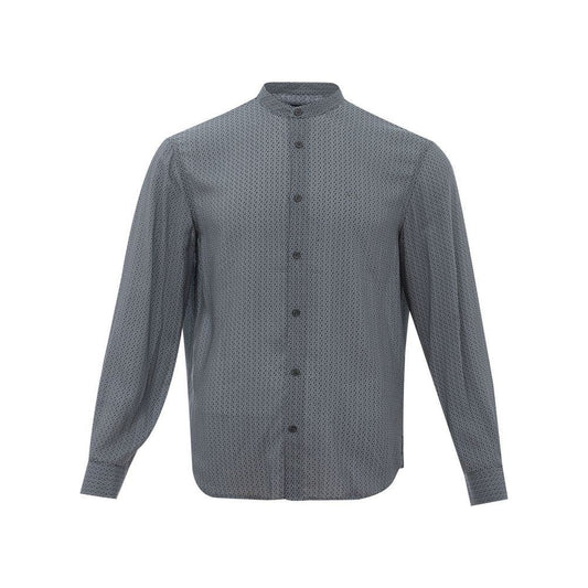 Armani Exchange Sleek Black Viscose Shirt for Men sleek-viscose-black-shirt-for-men