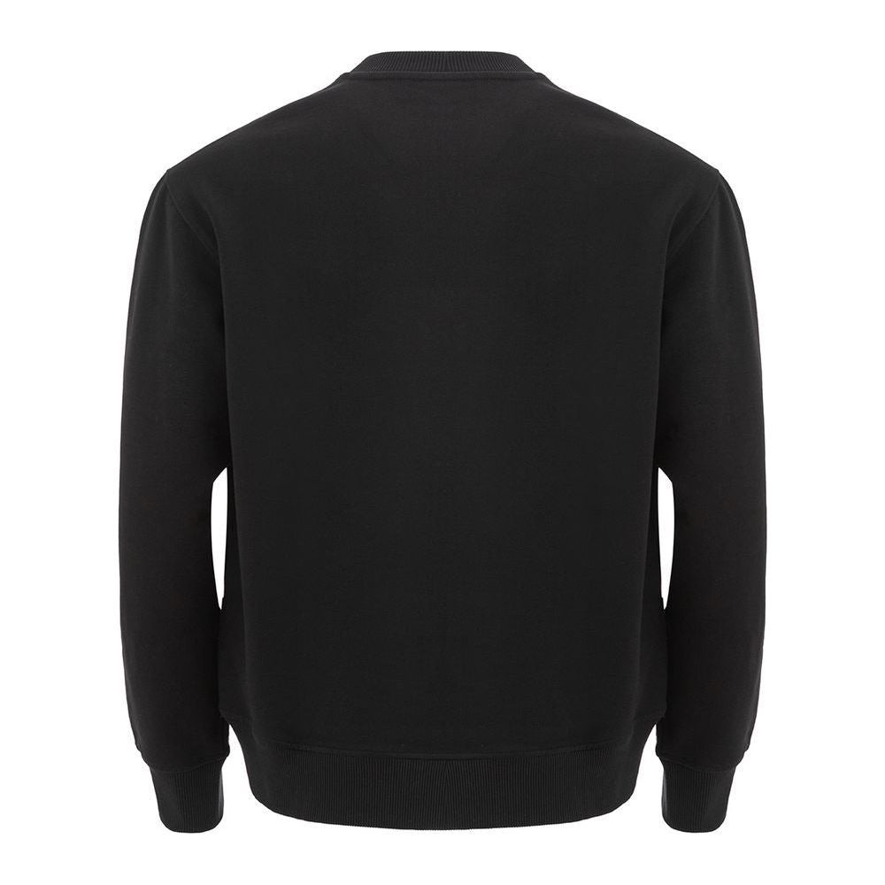 Versace Jeans Sleek Black Cotton Sweater for Men versace-cotton-black-sweater-luxury-mens-wear