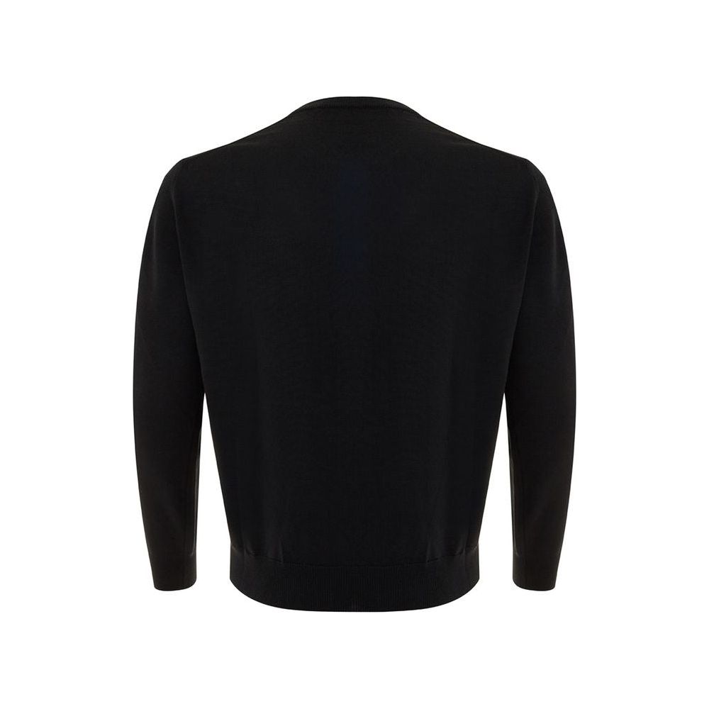 FERRANTE Elegant Black Wool Sweater for Men elegant-wool-black-sweater-for-men