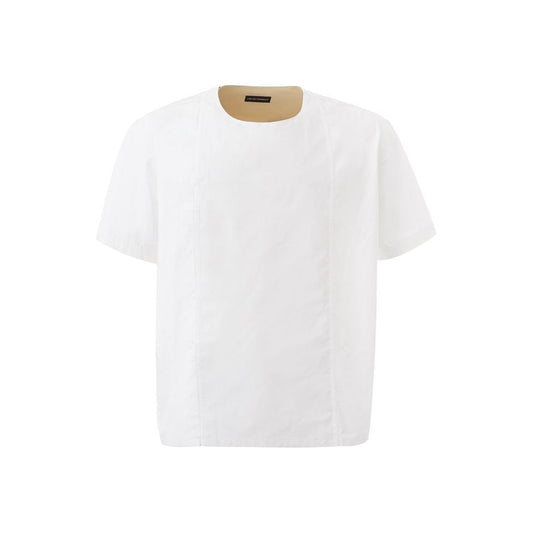 Emporio Armani Elegant White Cotton Shirt for Men elegant-white-cotton-mens-shirt-1