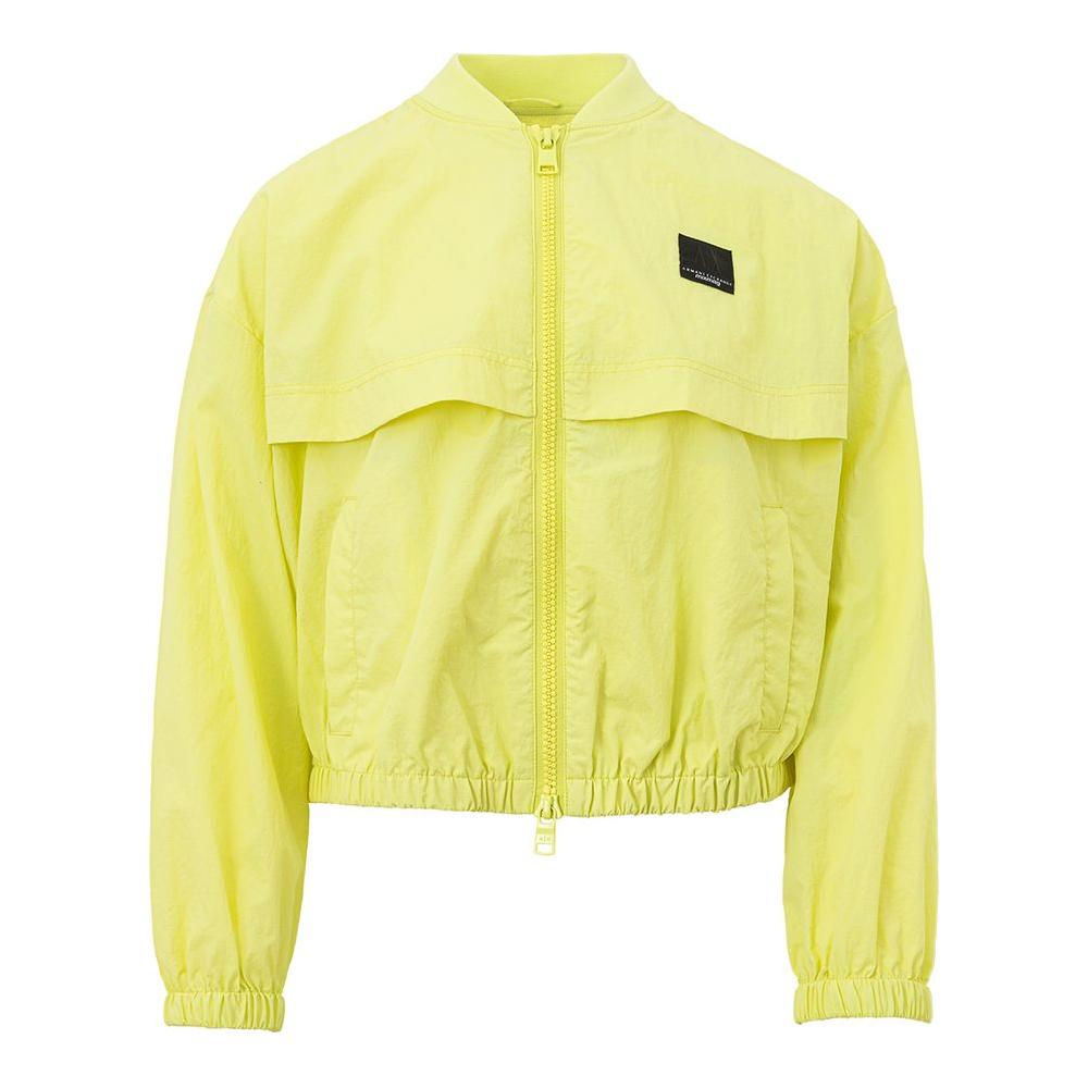 Armani Exchange Chic Yellow Polyamide Jacket for Women chic-yellow-polyamide-jacket