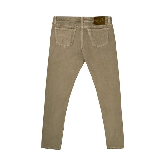Jacob Cohen Jacob Cohen Premium Brown Cotton Pants exquisite-cotton-brown-jeans-for-men