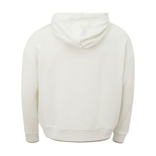 Elegant White Cotton Sweater for Men