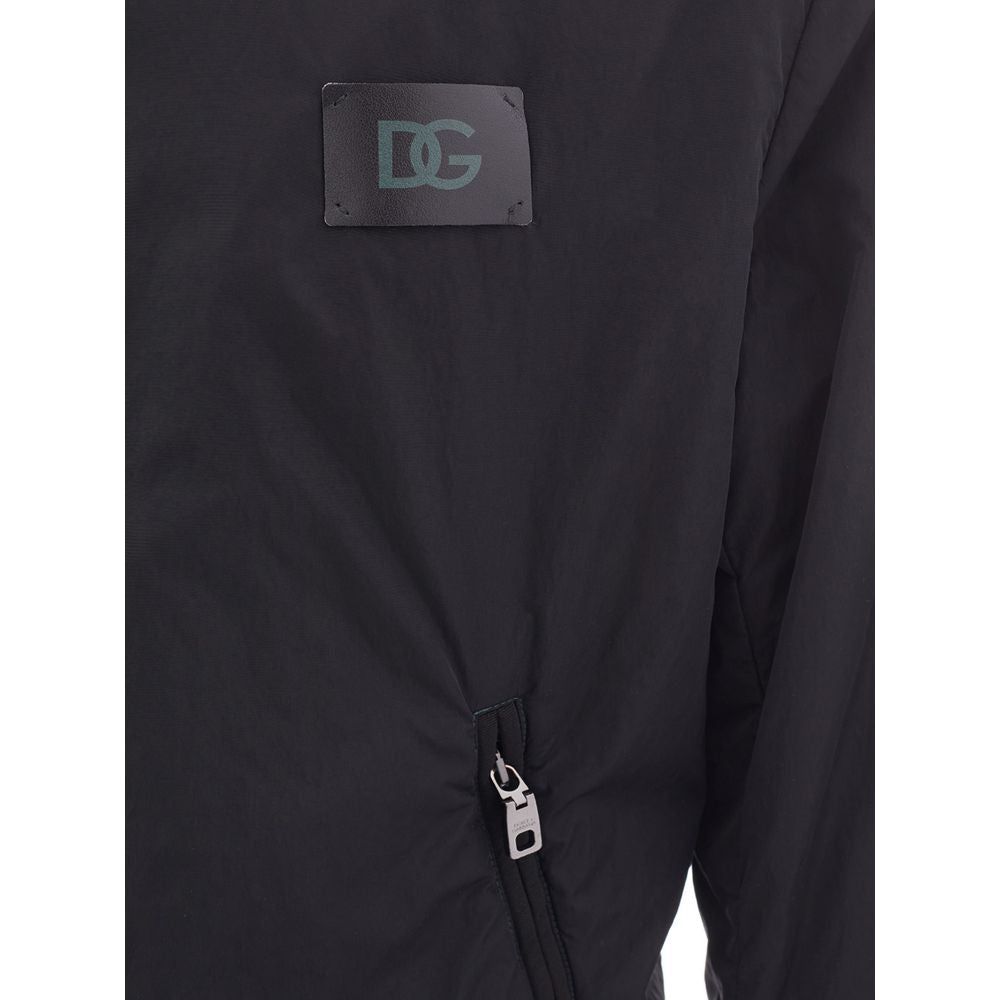 Dolce & Gabbana Elegant Black Polyamide Jacket sleek-polyamide-black-jacket