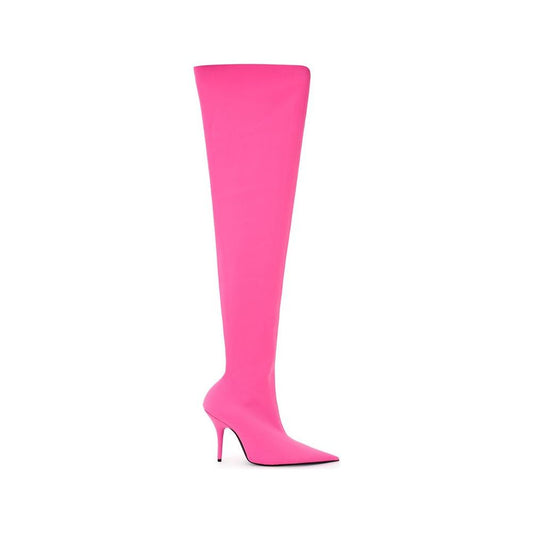 Balenciaga Elegant Pink Polyester Ankle Boots elegant-pink-polyester-boots-for-sophisticated-style