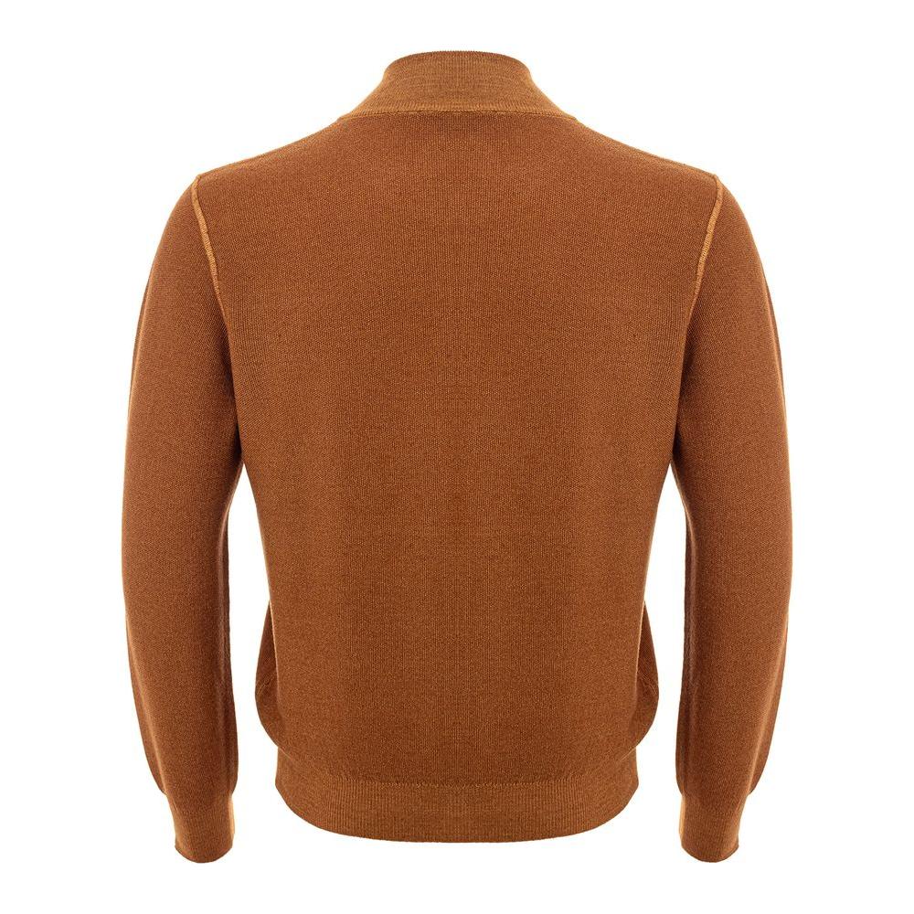 Gran Sasso Chic Orange Wool Cardigan for Men elegant-wool-orange-cardigan-for-men