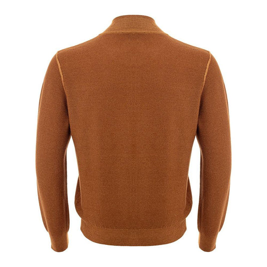 Gran Sasso Elegant Wool Orange Cardigan for Men elegant-wool-orange-cardigan-for-men