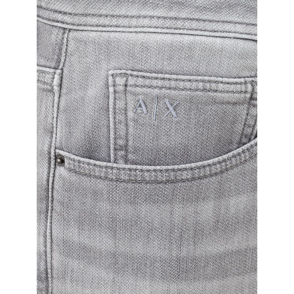 Armani Exchange Sleek Gray Cotton Denim Essentials sleek-gray-cotton-denim-essentials