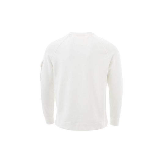 Elevated White Cotton Sweater for Men