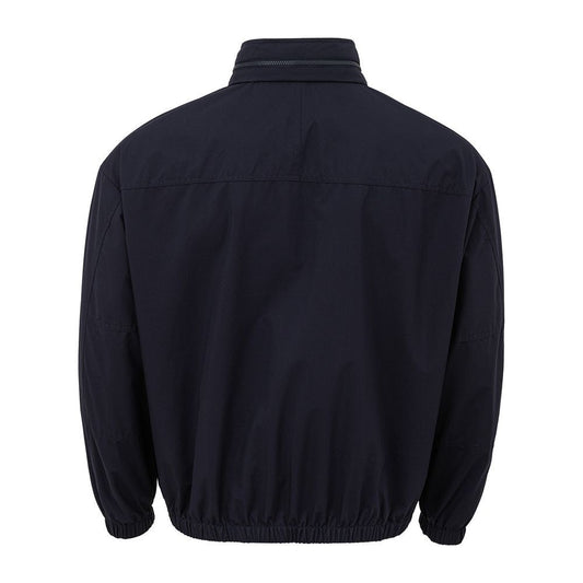 Armani Exchange Elegant Blue Polyester Jacket elegant-blue-polyester-jacket-1