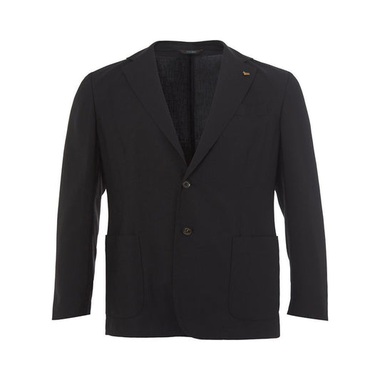 Colombo Elegant Cashmere Black Men's Jacket elegant-cashmere-black-mens-jacket