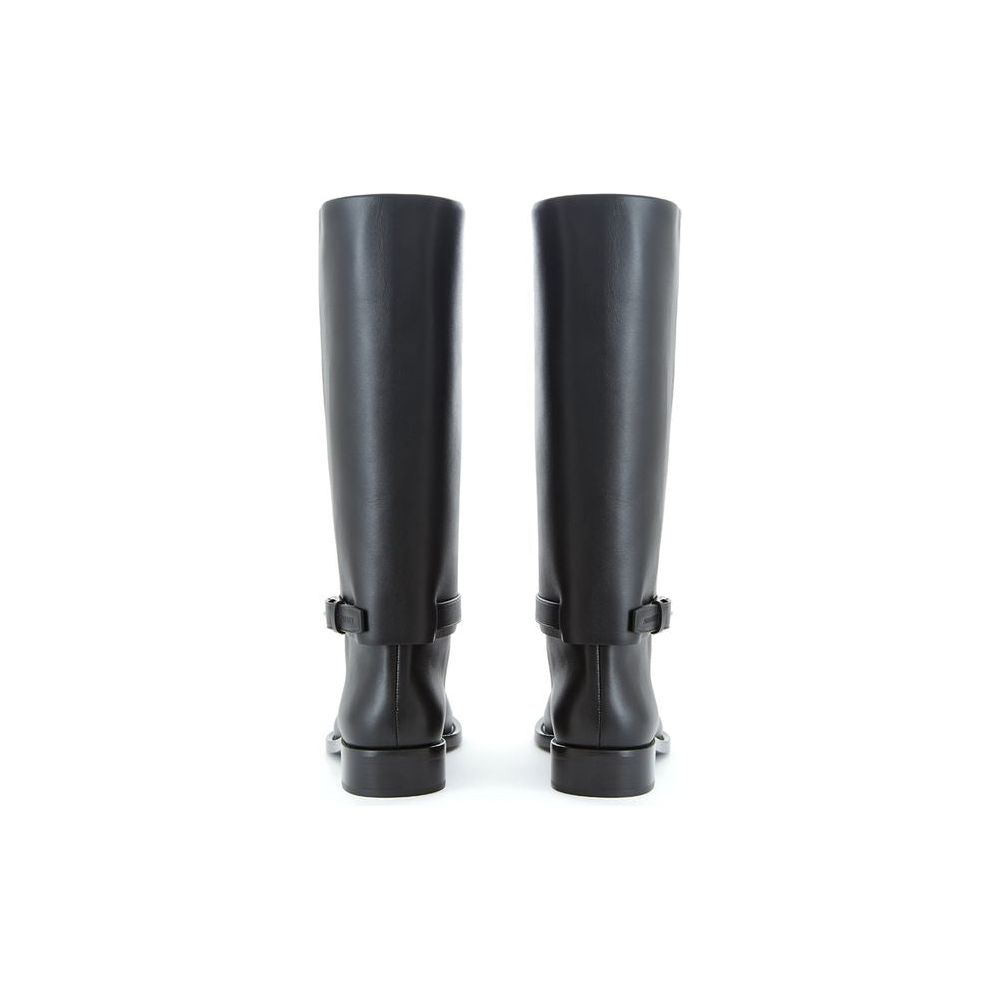 Burberry Elegant Leather Boots in Timeless Black elegant-black-leather-boots-3