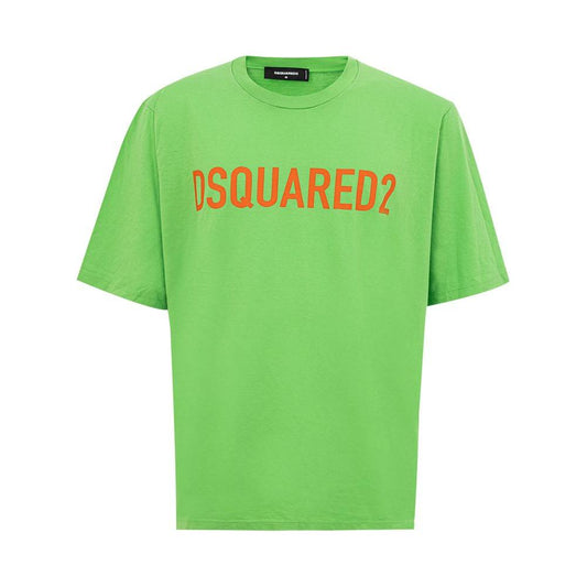 Electric Green Cotton Tee for Men